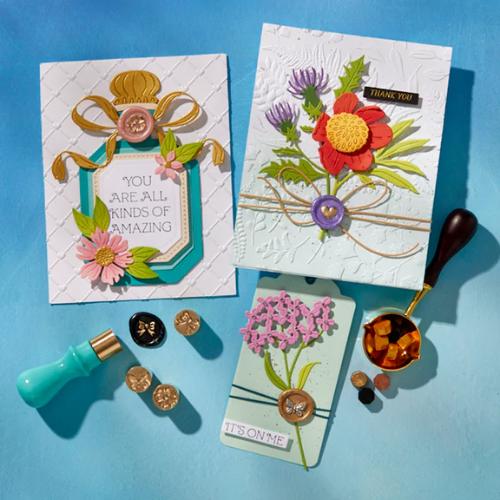 Spellbinders Flower Mini 3D Wax Seal from the Mini Wax Seals Collection