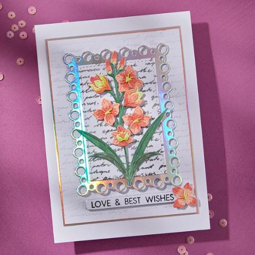 Spellbinders Layered Gladiolus Etched Dies from the Wildflowers Collection by Lisa Horton