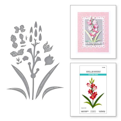 Spellbinders Layered Gladiolus Etched Dies from the Wildflowers Collection by Lisa Horton