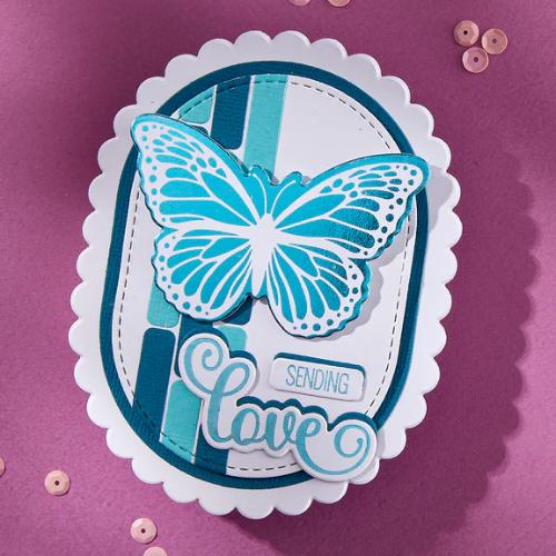 Spellbinders Scallop and Stitched Edge Ovals Etched Dies from the Wildflowers Collection by Lisa Horton