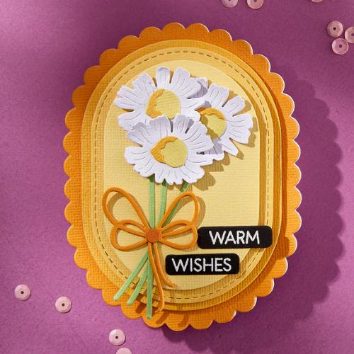 Spellbinders Scallop and Stitched Edge Ovals Etched Dies from the Wildflowers Collection by Lisa Horton