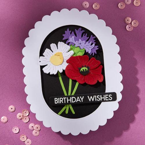 Spellbinders Scallop and Stitched Edge Ovals Etched Dies from the Wildflowers Collection by Lisa Horton