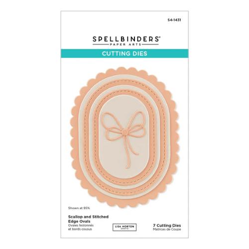 Spellbinders Scallop and Stitched Edge Ovals Etched Dies from the Wildflowers Collection by Lisa Horton