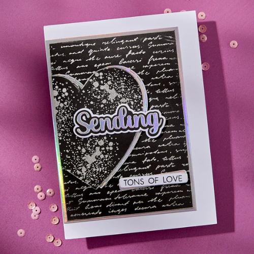 Spellbinders Sending Smiles Sentiments Clear Stamp & Die Set from the Wildflowers Collection by Lisa Horton