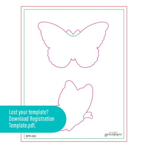 Spellbinders Butterfly Silhouettes Registration Press Plate & Die Set from the Wildflowers Collection by Lisa Horton