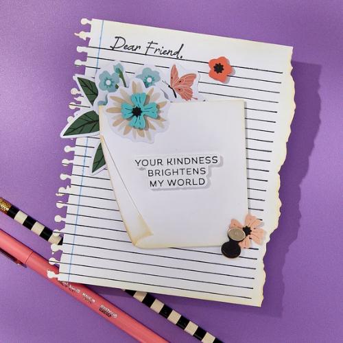 Spellbinders Reel Color Sentiments BetterPress Plate & Die Set from the Take Note Collection