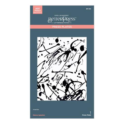 Spellbinders Memo Splatter BetterPress Plate from the Take Note Collection