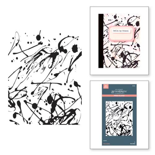 Spellbinders Memo Splatter BetterPress Plate from the Take Note Collection