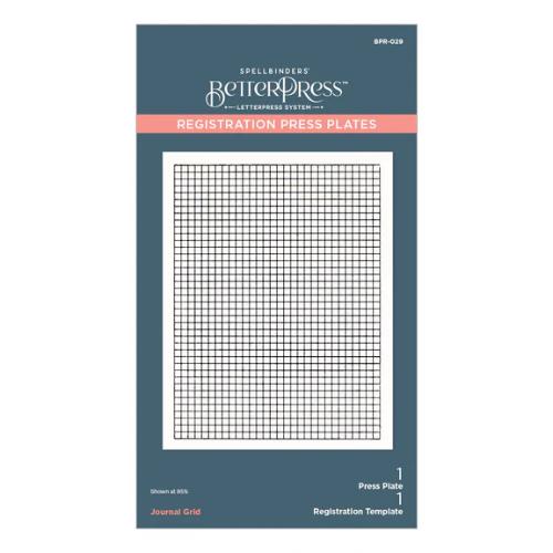 Spellbinders Journal Grid Registration Press Plates from the Take Note Collection