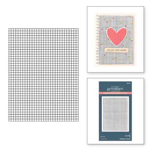 Spellbinders Journal Grid Registration Press Plates from the Take Note Collection