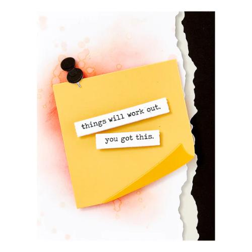 Spellbinders Push Pin Notes Etched Dies from the Take Note Collection