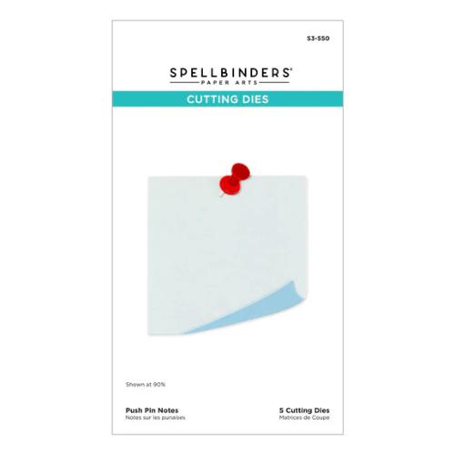 Spellbinders Push Pin Notes Etched Dies from the Take Note Collection