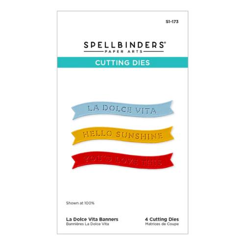Spellbinders La Dolce Vita Banners Etched Dies from the La Dolce Vita Collection