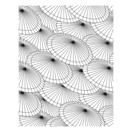 Spellbinders Parasols BetterPress Plate from the Spring in Kyoto Collection by Alex Syberia Designs