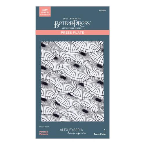 Spellbinders Parasols BetterPress Plate from the Spring in Kyoto Collection by Alex Syberia Designs