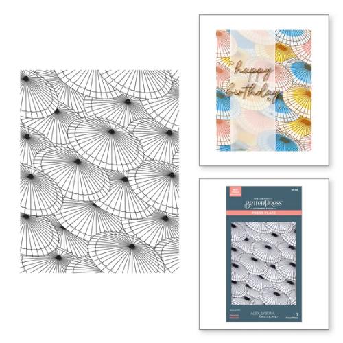 Spellbinders Parasols BetterPress Plate from the Spring in Kyoto Collection by Alex Syberia Designs