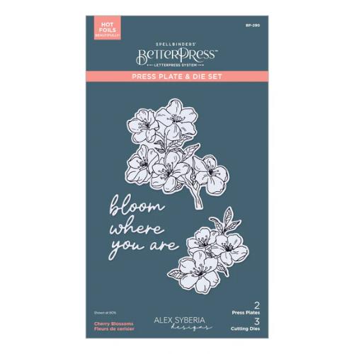 Spellbinders Cherry Blossoms BetterPress Plate & Die Set from the Spring in Kyoto Collection by Alex Syberia Designs
