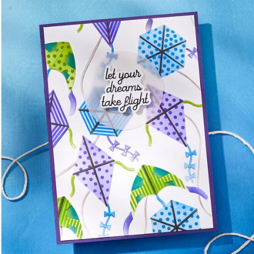 Spellbinders Flying Kites 3D Embossing Folder from the Sky's the Limit Collection by Simon Hurley