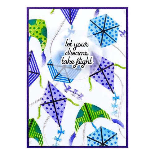 Spellbinders Flying Kites 3D Embossing Folder from the Sky's the Limit Collection by Simon Hurley