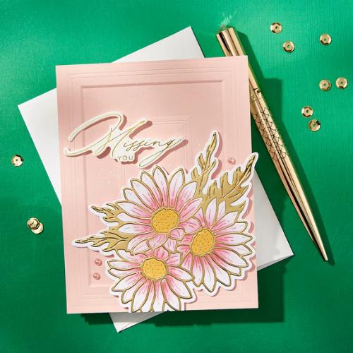 Spellbinders Molded Frame 3D Embossing Folder from the Yana's Daisies Collection by Yana Smakula