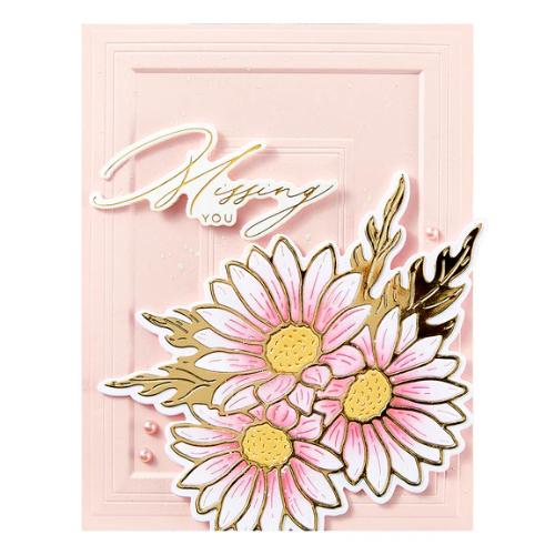Spellbinders Molded Frame 3D Embossing Folder from the Yana's Daisies Collection by Yana Smakula