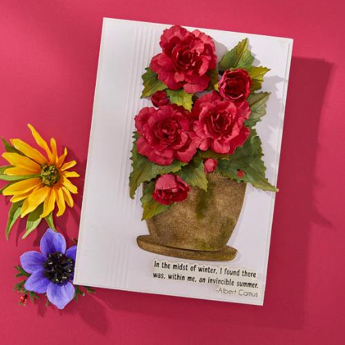 Spellbinders Begonia and Ladybugs Etched Dies from the Summer Solstice Garden Collection by Susan Tierney-Cockburn