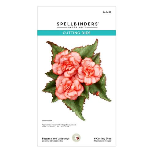 Spellbinders Begonia and Ladybugs Etched Dies from the Summer Solstice Garden Collection by Susan Tierney-Cockburn