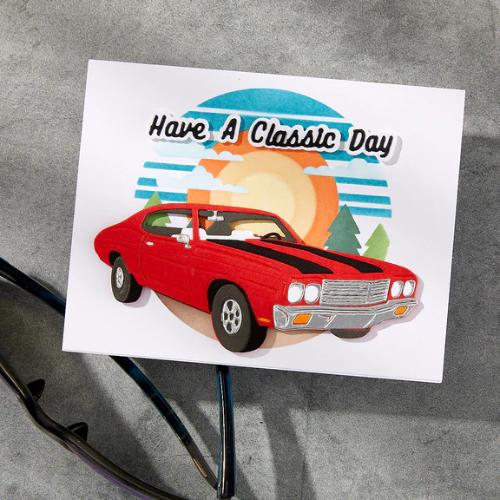Spellbinders Muscle Car Etched Dies from the Classic Road Legends Collection by Mindy Eggen
