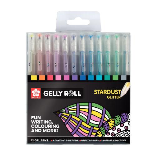 Sakura Gelly roll gel pen Stardust glitter 12pieces