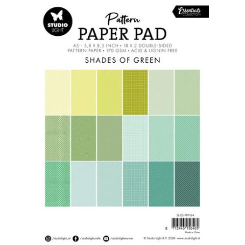 Studio Light Shades Of Green Essentials A5 Pattern Paper Pad (SL-ES-PPP164)