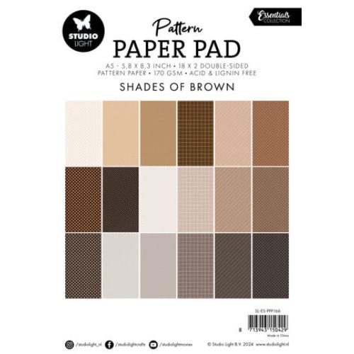 Studio Light Shades Of Brown Essentials A5 Pattern Paper Pad (SL-ES-PPP166)