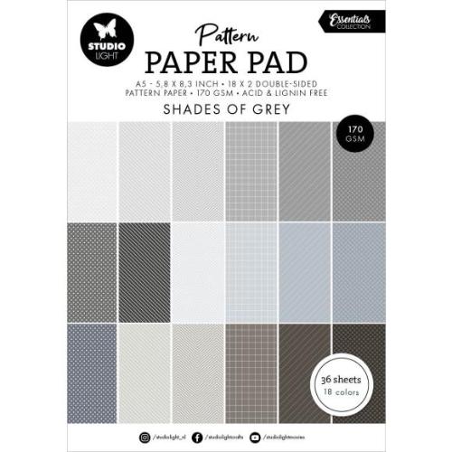 Studio Light Shades Of Grey A5 Pattern Paper Pad (SL-ES-PPP250)