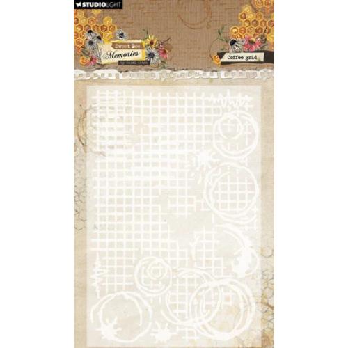 Studio Light  Sweet Bee Memories Embossing Folder Coffee Grid