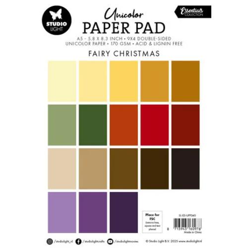 Studio Light Fairy Christmas A5 Christmas Unicolor Paper Pad (SL-ES-UPP340)