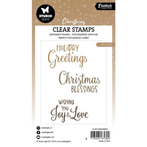 Studio Light Joy & Love Christmas Clear Stamp (SL-ES-STAMP852)