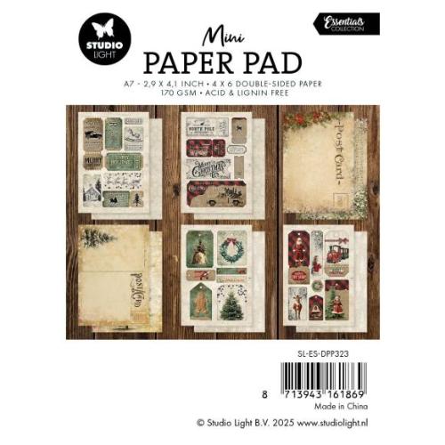 Studio Light Happy Holidays A7 Essentials Mini Paper Pad (SL-ES-DPP323)