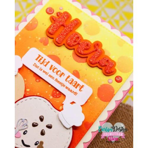 CarlijnDesign Glitter Enamel Dots Coral (300pcs) (CDED-0006)