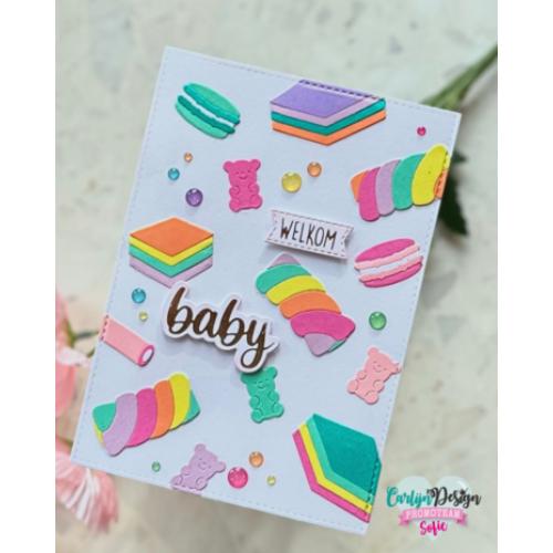 CarlijnDesign Glitter Enamel Dots Coral (300pcs) (CDED-0006)