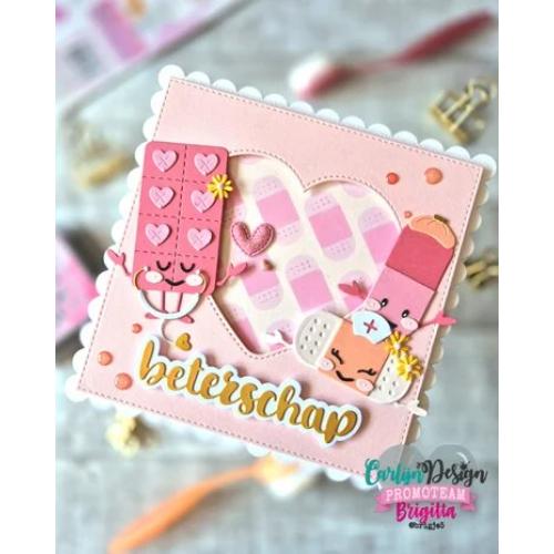 CarlijnDesign Glitter Enamel Dots Coral (300pcs) (CDED-0006)