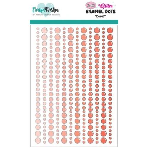 CarlijnDesign Glitter Enamel Dots Coral (300pcs) (CDED-0006)