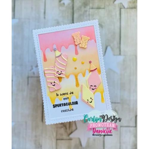 CarlijnDesign Glitter Enamel Dots Yellow (300pcs) (CDED-0007)