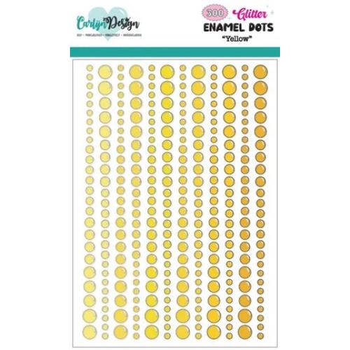 CarlijnDesign Glitter Enamel Dots Yellow (300pcs) (CDED-0007)