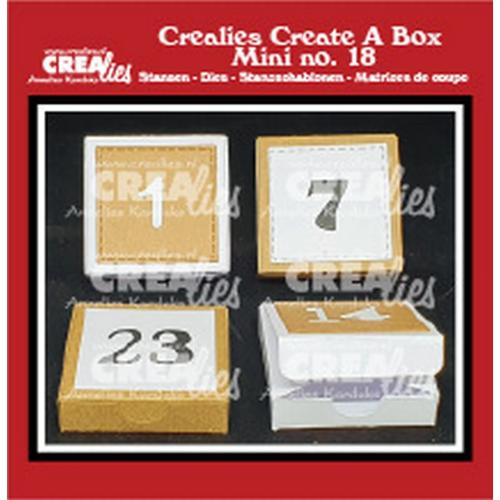 Crealies Create A Box Mini Dies No. 18 Advent Box with Numbers (CCABM18)