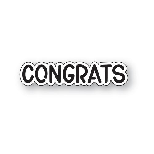 Memory Box 94869 Congrats Marker Script craft die