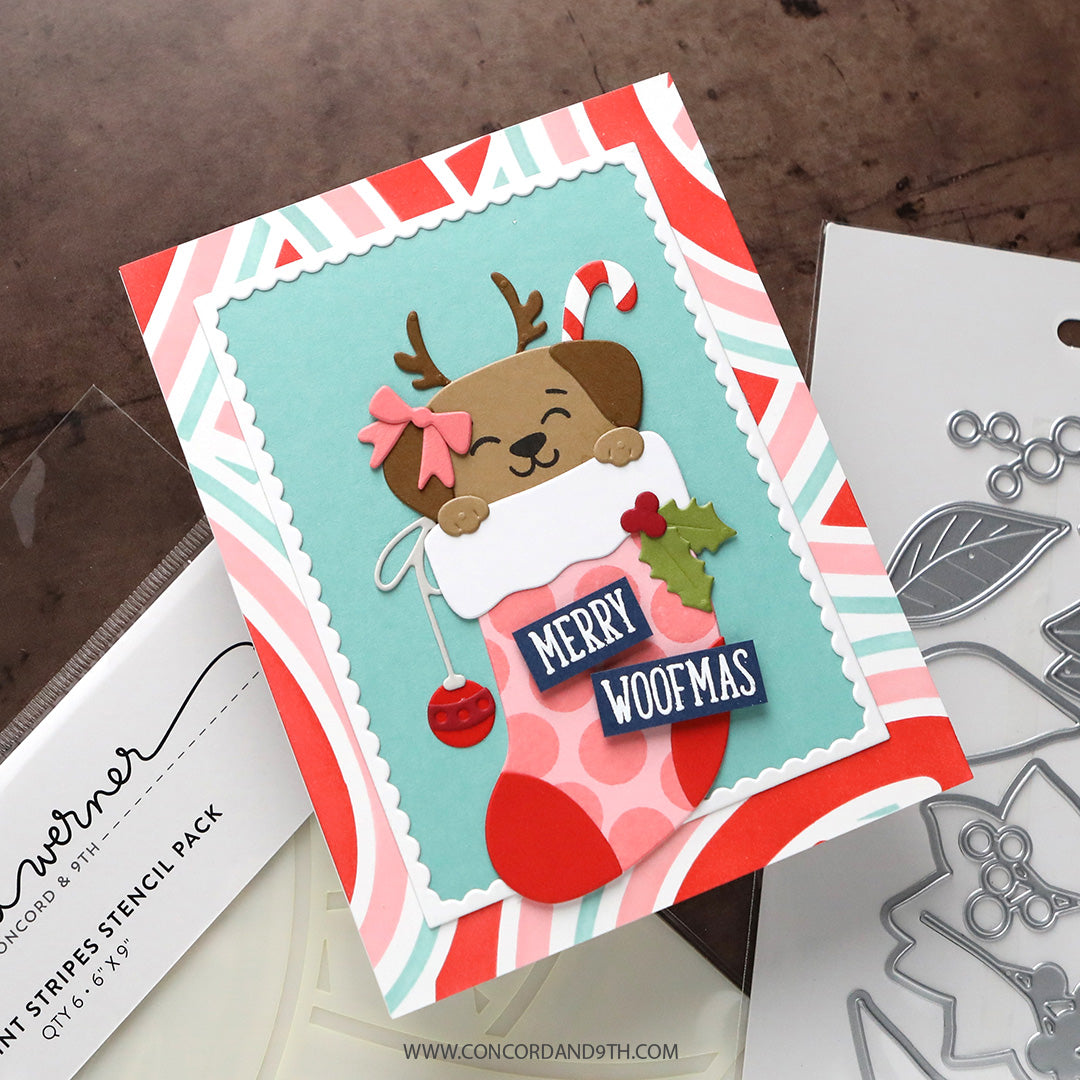 Concord & 9th KW Happy Pawlidays Stamp Set (6 x 8) & Die Bundle