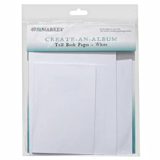 49 And Market Create-An-Album Tall Book Pages White