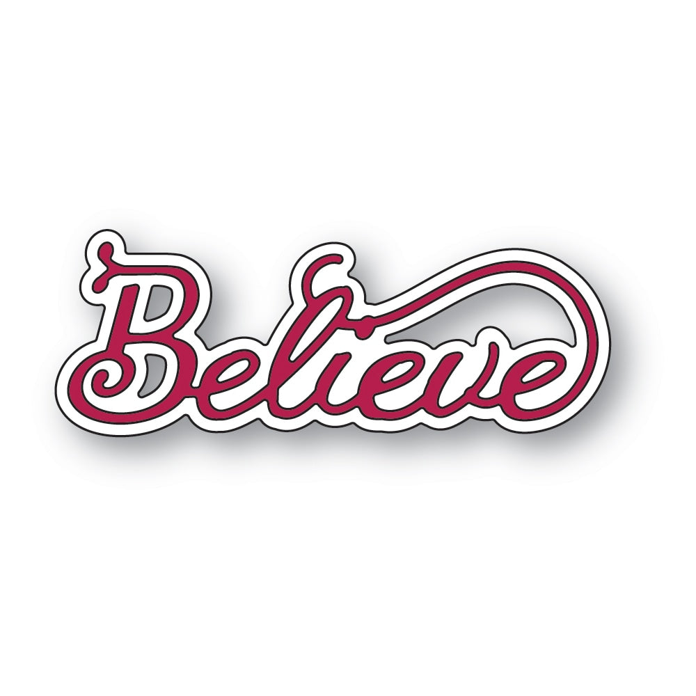 Memory Box 94739 Believe Enchanted Script craft die