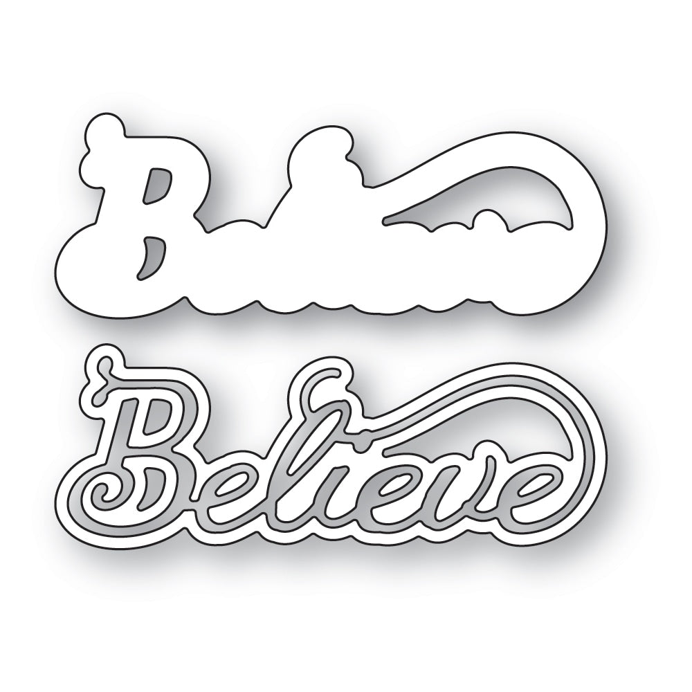 Memory Box 94739 Believe Enchanted Script craft die