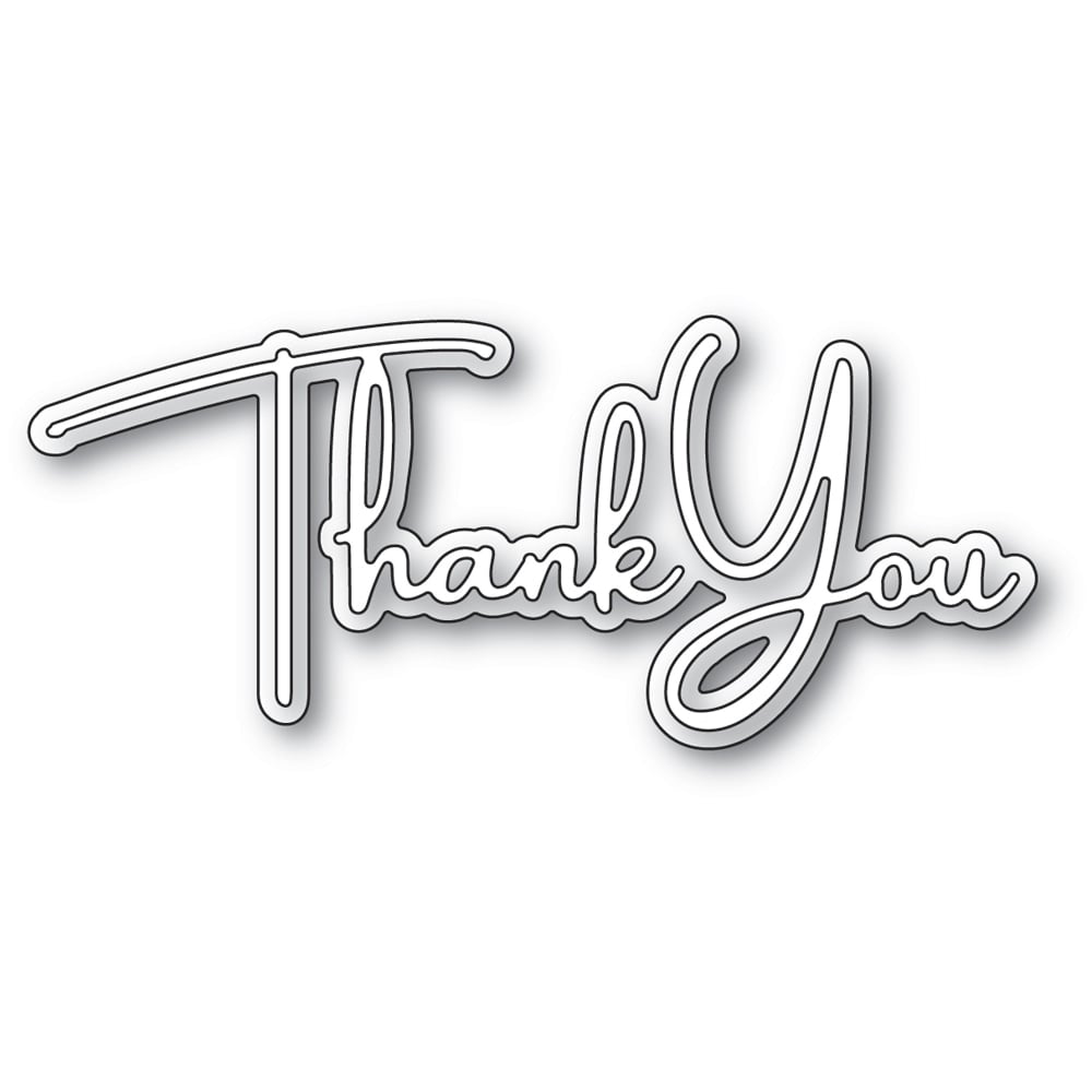 Memory Box 94780 Thank You Breezy Script craft die