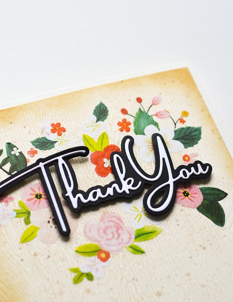 Memory Box 94780 Thank You Breezy Script craft die